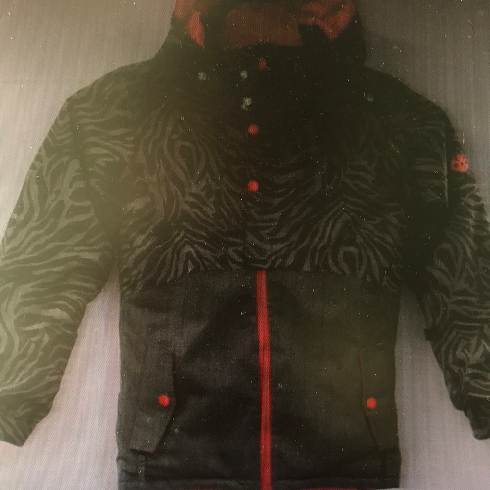 Black and Red Hooded Jacket